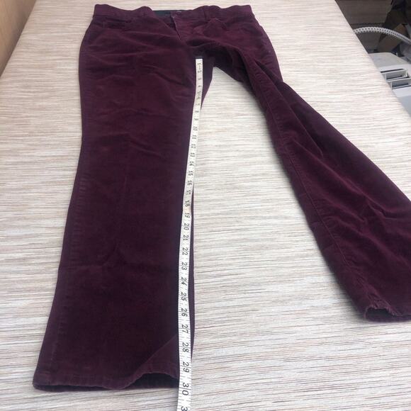 Chaps Traditional Preppy Maroon Burgundy Corduroy Pants Classic Jeans Styling - Picture 9 of 16